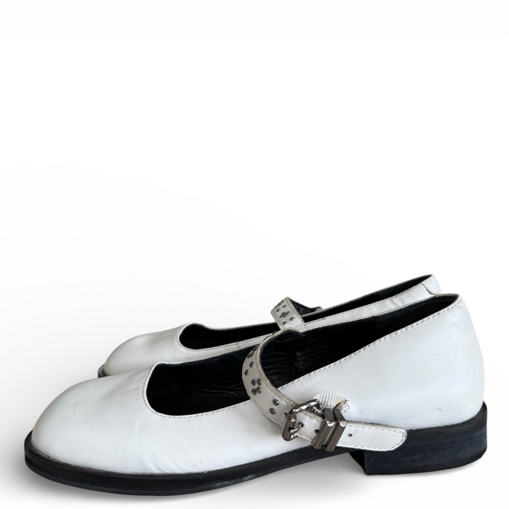 Free People Rumor Mary Janes Classic Shoes White Leather Size 6.5 - Picture 2 of 16